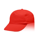 Casquette en coton et polyester avec fermeture velcro 125 g/m2 couleur rouge