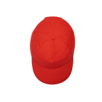 Casquette en coton et polyester avec fermeture velcro 125 g/m2 couleur rouge
