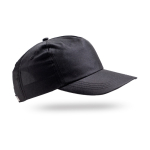 Casquette en polyester recyclé avec visière incurvée 125 g/m2 couleur noir vue 11