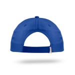 Casquette en polyester recyclé avec visière incurvée 125 g/m2 couleur bleu roi vue détaillée 2