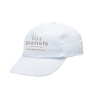 Casquette en polyester et coton en plusieurs couleurs 125 g/m2 couleur blanc vue du logo imprimé
