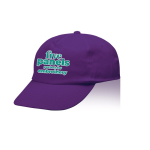 Casquette en polyester et coton en plusieurs couleurs 125 g/m2 vue du logo imprimé