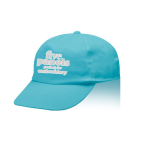 Casquette en polyester et coton en plusieurs couleurs 125 g/m2 vue du logo imprimé