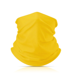 Cache-cou en polyester et élasthanne pour protéger la bouche et le nez couleur jaune