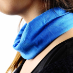 Cache-cou en polyester et élasthanne pour protéger la bouche et le nez couleur turquoise