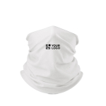 Cache-cou en polyester et élasthanne pour protéger la bouche et le nez vue avec impression