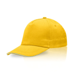 Casquette en coton peigné avec détail coloré sur la visière 255 g/m2 couleur jaune