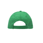 Casquette en coton peigné avec détail coloré sur la visière 255 g/m2 couleur vert