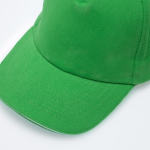 Casquette en coton peigné avec détail coloré sur la visière 255 g/m2 couleur vert