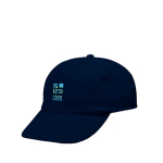 Casquette enfant en polyester idéale pour les fêtes 125 g/m2 couleur bleu marine vue avec impression