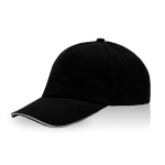 Casquette en sergé de coton avec fermeture réglable en métal 160 g/m2 couleur noir vue 11