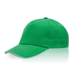 Casquette en sergé de coton avec fermeture réglable en métal 160 g/m2 couleur vert