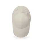 Casquette en sergé de coton avec fermeture réglable en métal 160 g/m2 couleur beige