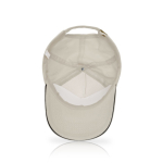Casquette en sergé de coton avec fermeture réglable en métal 160 g/m2 couleur beige