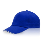 Casquette en sergé de coton avec fermeture réglable en métal 160 g/m2 couleur bleu roi