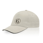 Casquette en sergé de coton avec fermeture réglable en métal 160 g/m2