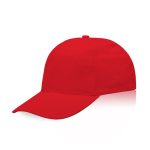 Casquette en coton avec fermeture à boucle métallique 255 g/m2 couleur rouge