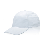 Casquette en coton avec fermeture à boucle métallique 255 g/m2 couleur blanc