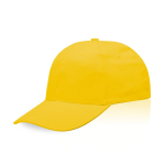 Casquette en coton avec fermeture à boucle métallique 255 g/m2 couleur jaune