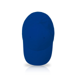Casquette en coton avec fermeture à boucle métallique 255 g/m2 couleur bleu roi