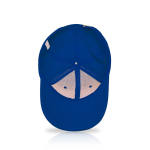 Casquette en coton avec fermeture à boucle métallique 255 g/m2 couleur bleu roi