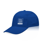 Casquette en coton avec fermeture à boucle métallique 255 g/m2 couleur bleu roi