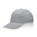 Casquette en coton avec fermeture à boucle métallique 255 g/m2 couleur gris clair