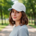 Casquette en coton avec fermeture à boucle métallique 255 g/m2 couleur gris clair vue 2