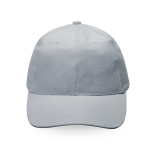 Casquette en coton avec fermeture à boucle métallique 255 g/m2 couleur gris clair vue détaillée 6