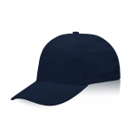 Casquette en coton avec fermeture à boucle métallique 255 g/m2 couleur bleu marine