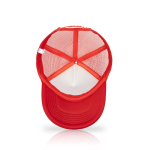 Casquette promotionnelle style camionneur avec quadrichromie MidTown couleur rouge
