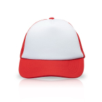 Casquette avec filet arrière respirant et panneau frontal 370 g/m² couleur rouge