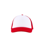 Casquette avec filet arrière respirant et panneau frontal 370 g/m² couleur rouge vue 2