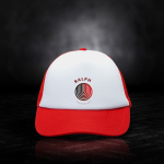 Casquette avec filet arrière respirant et panneau frontal 370 g/m² couleur rouge vue détaillée 1