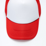 Casquette avec filet arrière respirant et panneau frontal 370 g/m² couleur rouge vue détaillée 4