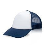 Casquette promotionnelle style camionneur avec quadrichromie MidTown couleur bleu marine