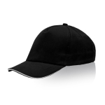 Casquette enfant en coton avec détail coloré sur la visière 255 g/m2 couleur noir vue 11