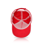 Casquette enfant en coton avec détail coloré sur la visière 255 g/m2 couleur rouge