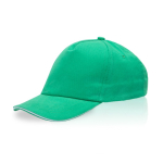 Casquette enfant en coton avec détail coloré sur la visière 255 g/m2 couleur vert