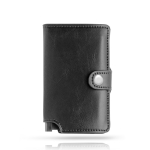 Portefeuille en cuir synthétique avec porte-cartes automatique RFID couleur noir vue 11