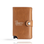 Portefeuille en cuir synthétique avec porte-cartes automatique RFID