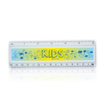 Règle enfant transparente avec une face personnalisable 30 cm couleur transparent