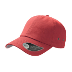 Casquette de baseball en sergé de coton avec œillets 250 g/m2 couleur rouge