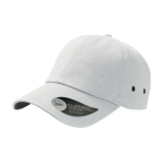 Casquette de baseball en sergé de coton avec œillets 250 g/m2 couleur blanc