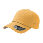 Casquette de baseball en sergé de coton avec œillets 250 g/m2 couleur jaune