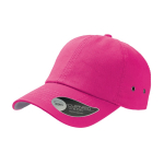 Casquette de baseball en sergé de coton avec œillets 250 g/m2 couleur rose