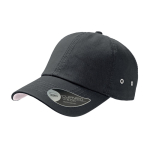 Casquette de baseball en sergé de coton avec œillets 250 g/m2 couleur gris foncé