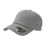 Casquette de baseball en sergé de coton avec œillets 250 g/m2 couleur gris clair