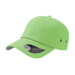 Casquette de baseball en sergé de coton avec œillets 250 g/m2 couleur vert clair