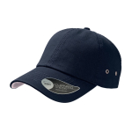 Casquette de baseball en sergé de coton avec œillets 250 g/m2 couleur bleu marine